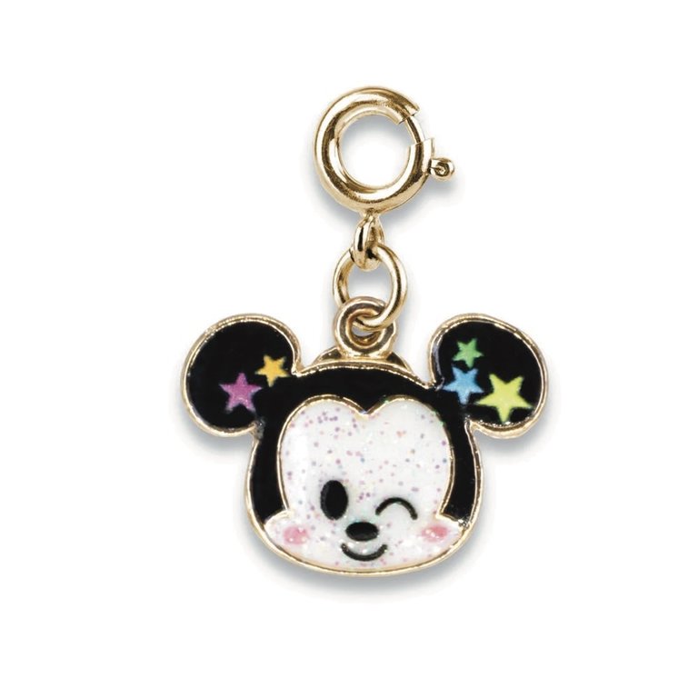 Gold Glitter Mickey Charm