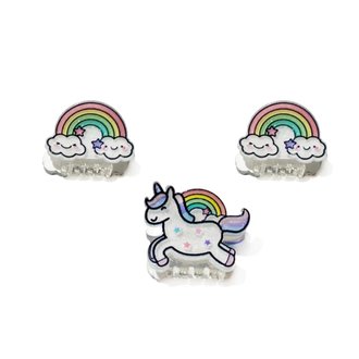 Unicorn Rainbow Mini Hairclip Set 88078