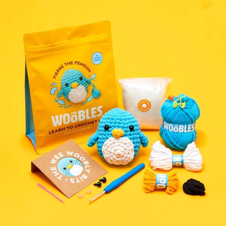 The Woobles Pierre the Penguin Beginner Crochet Kit