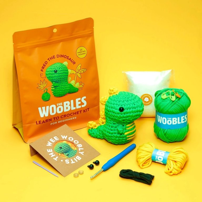 The Woobles The Woobles Fred the Dinosaur Crochet Kit