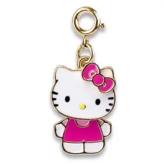 Gold Swivel Hello Kitty Charm Pink