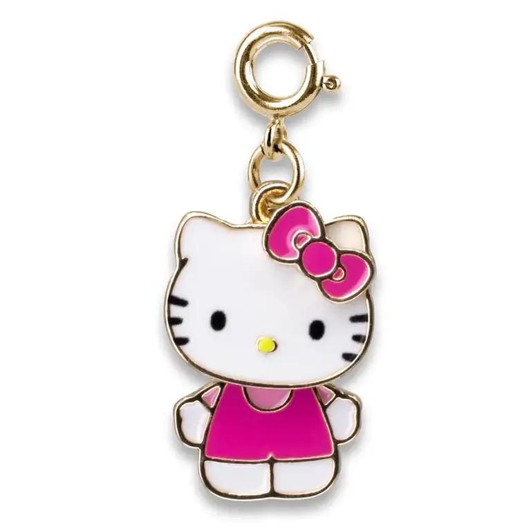 Gold Swivel Hello Kitty Charm Pink