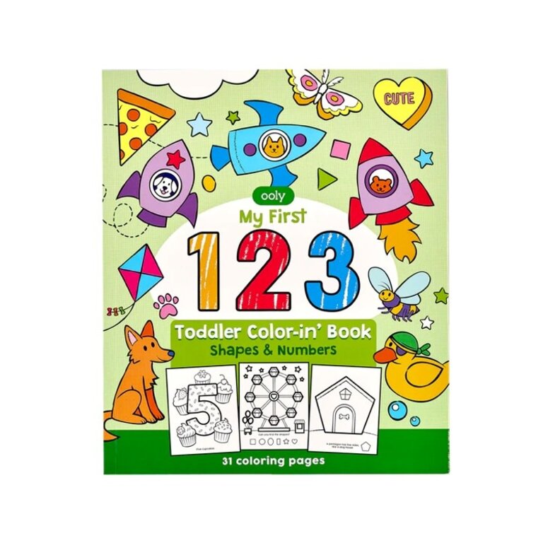 Ooly My First 123 Color-in' Book: Shapes & Numbers