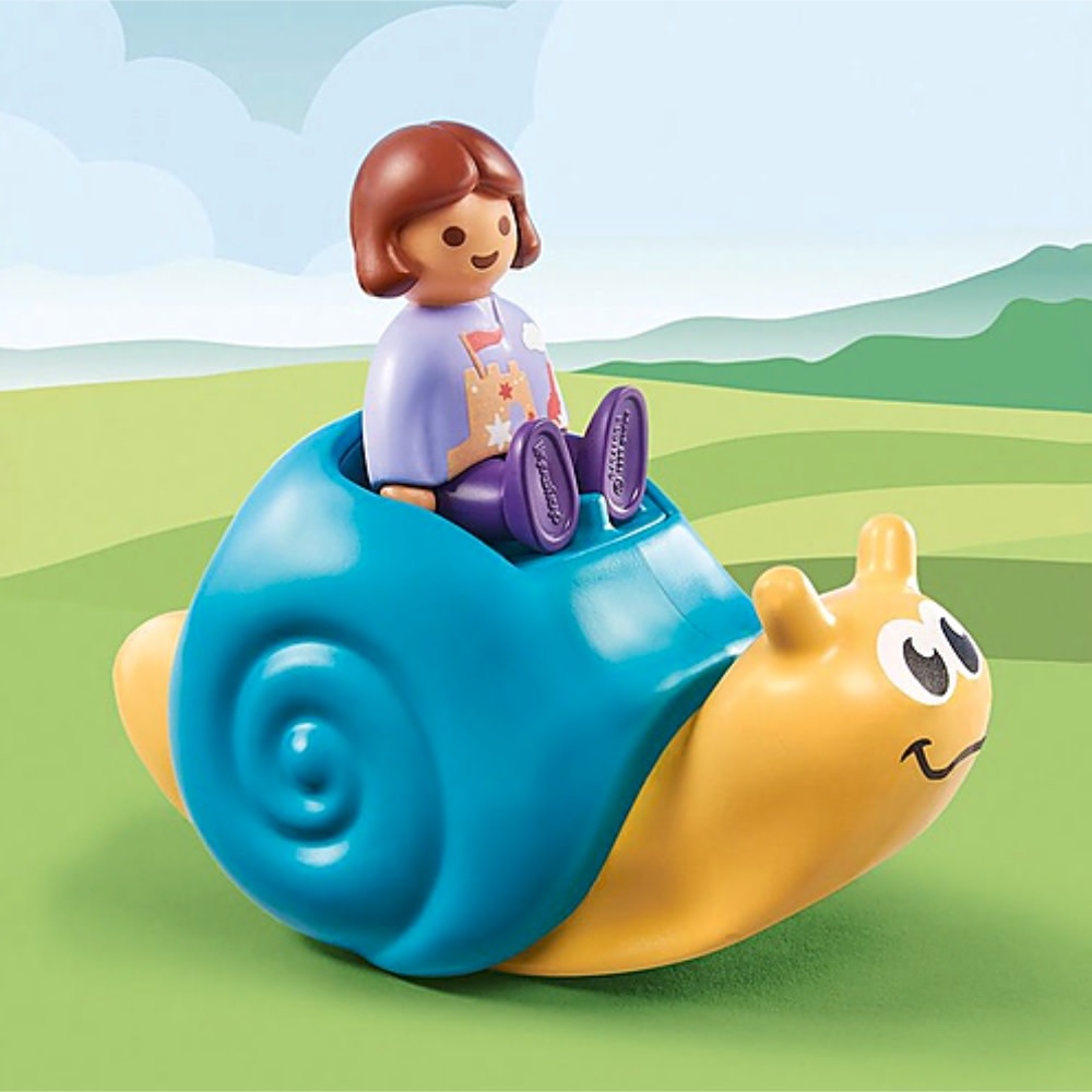Playmobil 123 Rocking Snail with Rattle Feature 71322 - Mildred & Dildred