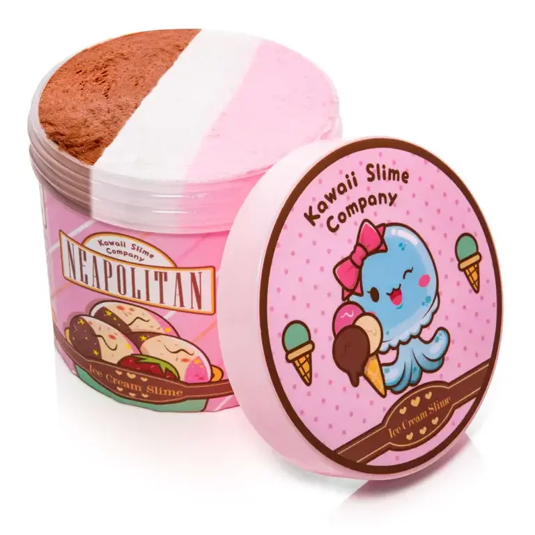 Kawaii Slime Company Neapolitan Scented Ice Cream Pint Slime