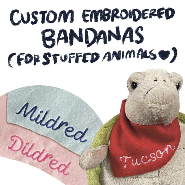 Custom Stuffed Animal Bandanas