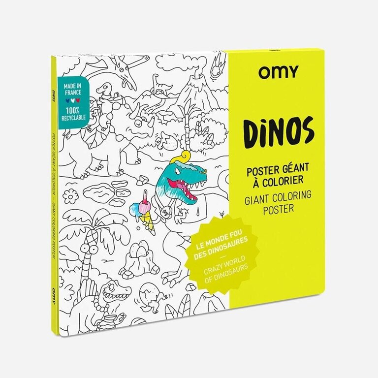 OMY Dinos Giants Coloring Poster