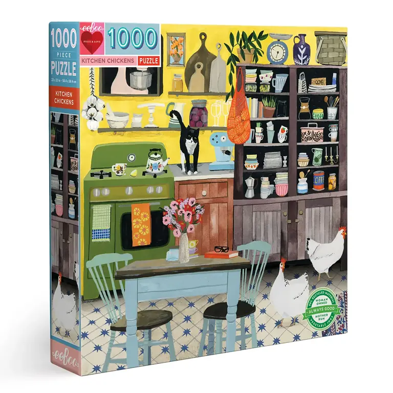 eeBoo EeBoo Kitchen Chickens 1000pc Jigsaw Puzzle