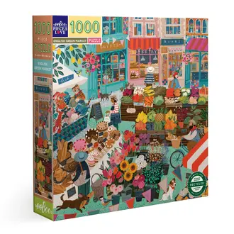 eeBoo Eeboo English Green Market 1000pc Jigsaw Puzzle