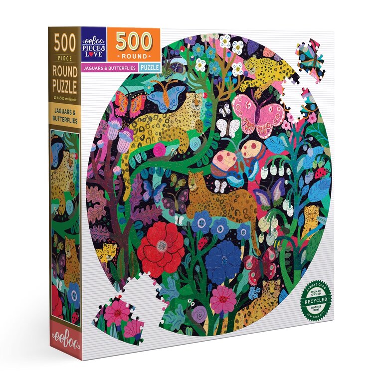 eeBoo Eeboo Jaguars & Butterflies 500pc Jigsaw Puzzle