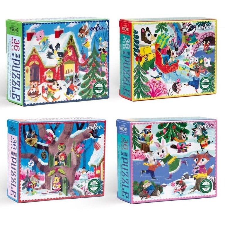 EeBoo Mini Woodland Holiday 36pc Jigsaw Puzzle Assorted