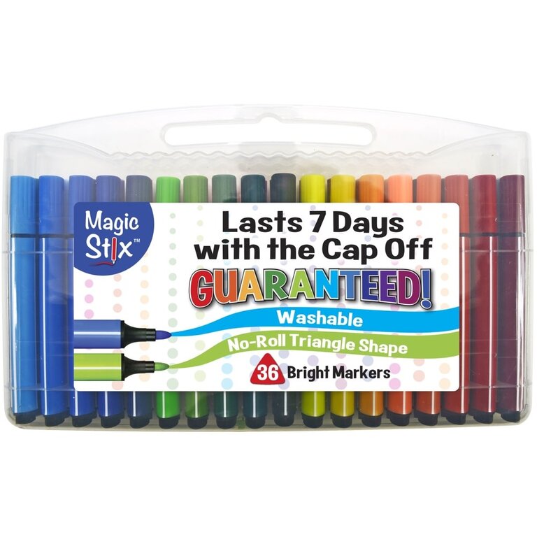 Magic Stix Triangular Markers 36pc