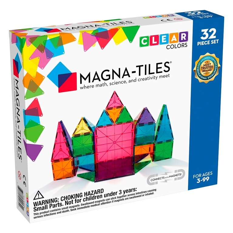 Magna-Tiles Clear Colors 32pc Set