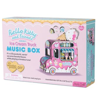 Hands Craft Hello Kitty 3D Wooden Music Box Ice Cream Truck Kit