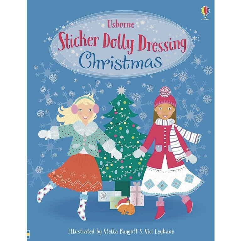 Usborne Books Sticker Dolly Dressing Christmas