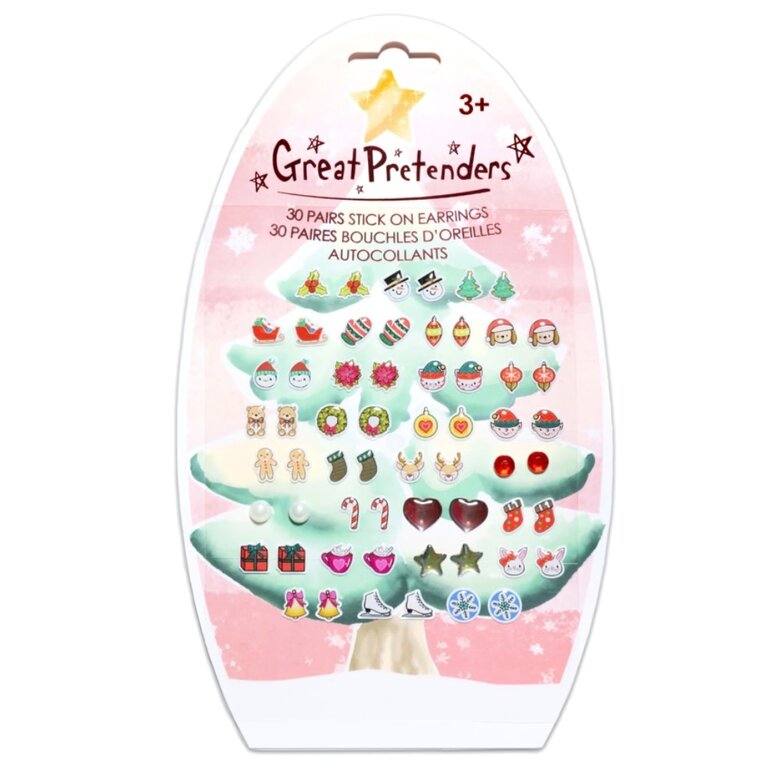 Stick On Christmas Earrings