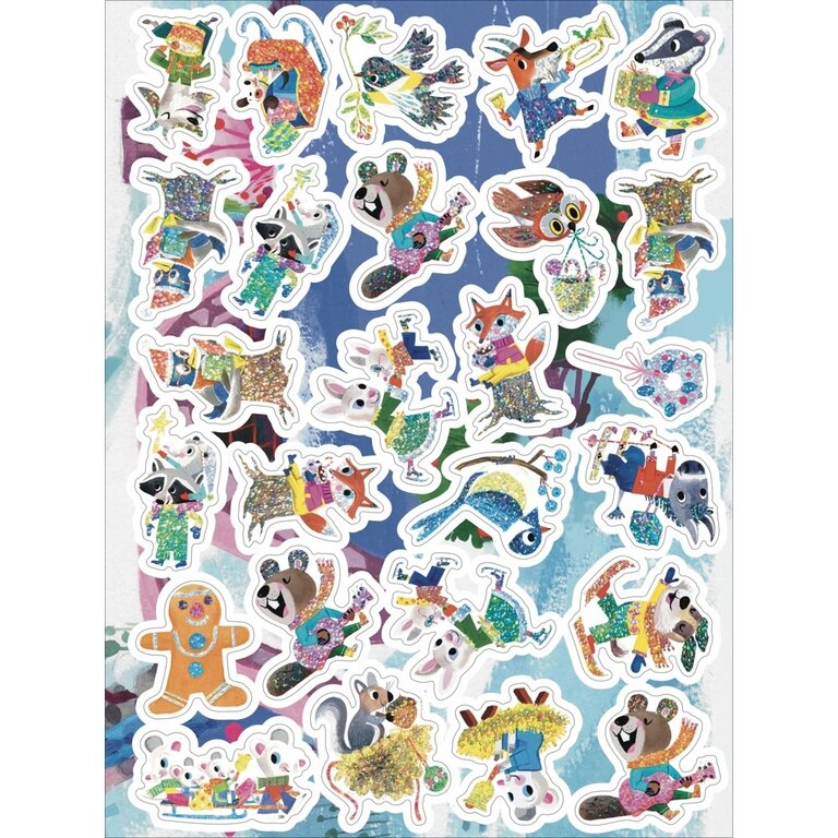 eeBoo Holiday in the Woods Shiny Stickers