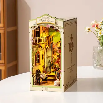 Hands Craft DIY Mini Book Nook Floral Corner