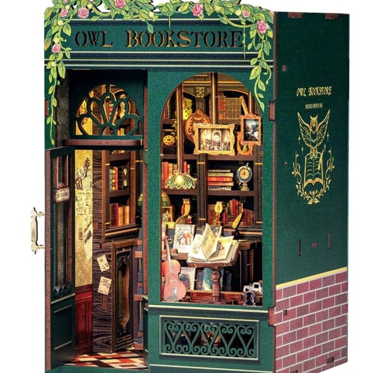 Hands Craft Owl Bookstore DIY Book Nook Kit