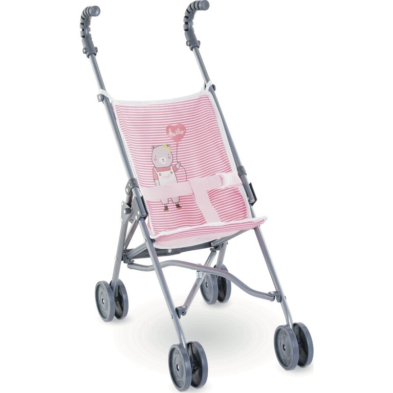 Corolle Corolle Pink Striped Umbrella Stroller