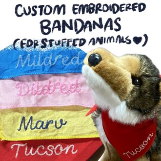 Custom Stuffed Animal Bandanas Custom Stuffed Animal Bandanas