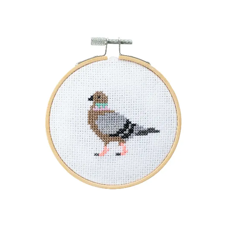 Cotton Clara Pigeon Cross Stitch Kit
