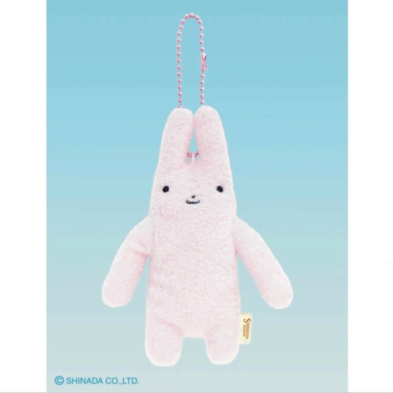 Shinada Co., LTD Fumofumo San Keychain Pink Bunny