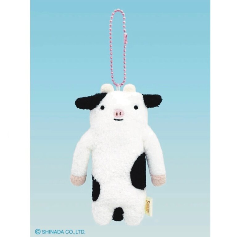Shinada Co., LTD Fumofumo San Keychain Cow