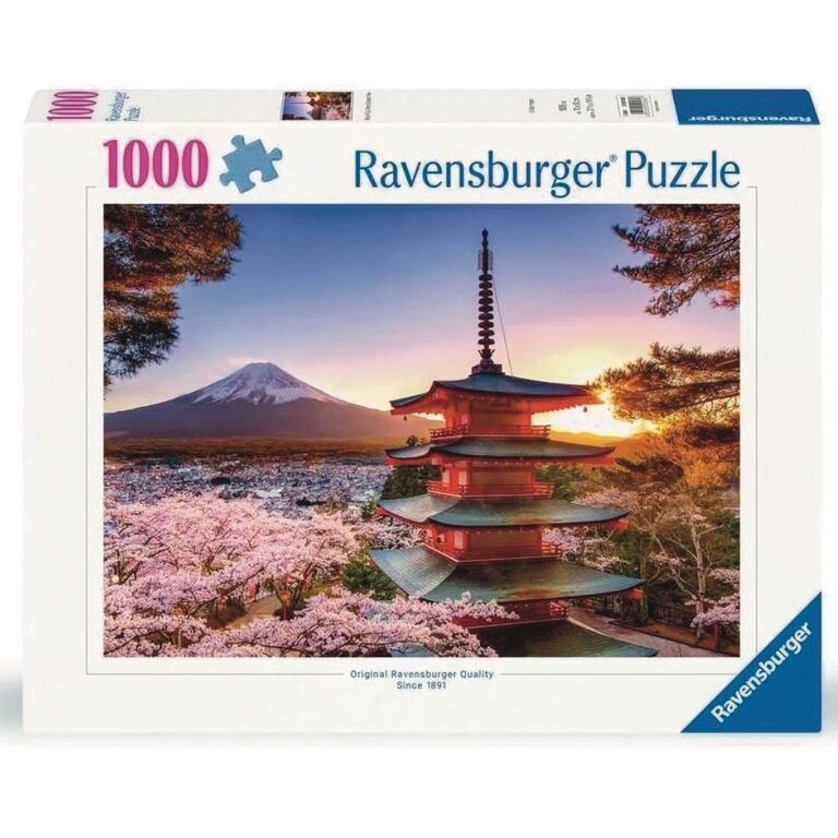 Ravensburger Mount Fuji Cherry Blossom View 1000pc Jigsaw Puzzle