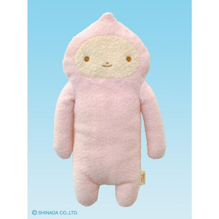 Shinada Co., LTD Fumofumo San Baby in Pink Plush