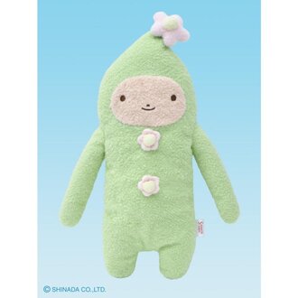 Shinada Co., LTD Fumofumo San Flower Baby in Green Plush