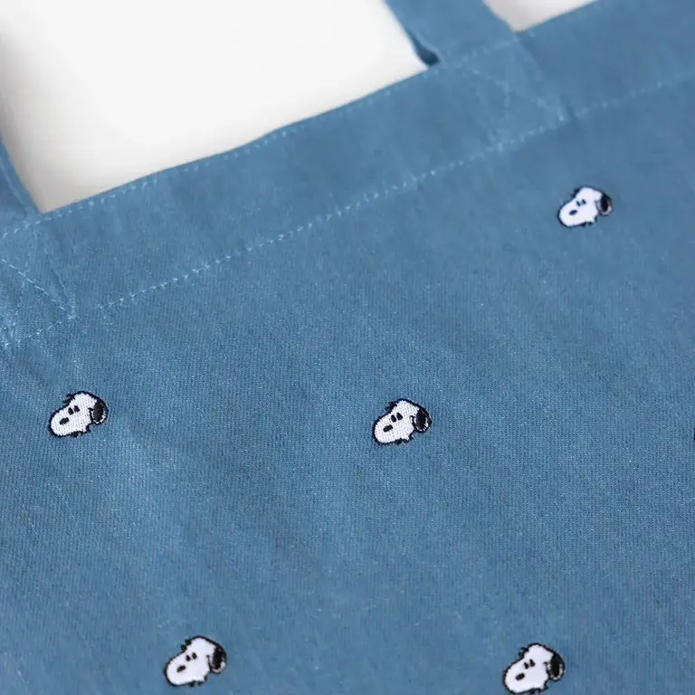 Three Potato Four Embroidered Snoopy Tote Bag Blue or Green