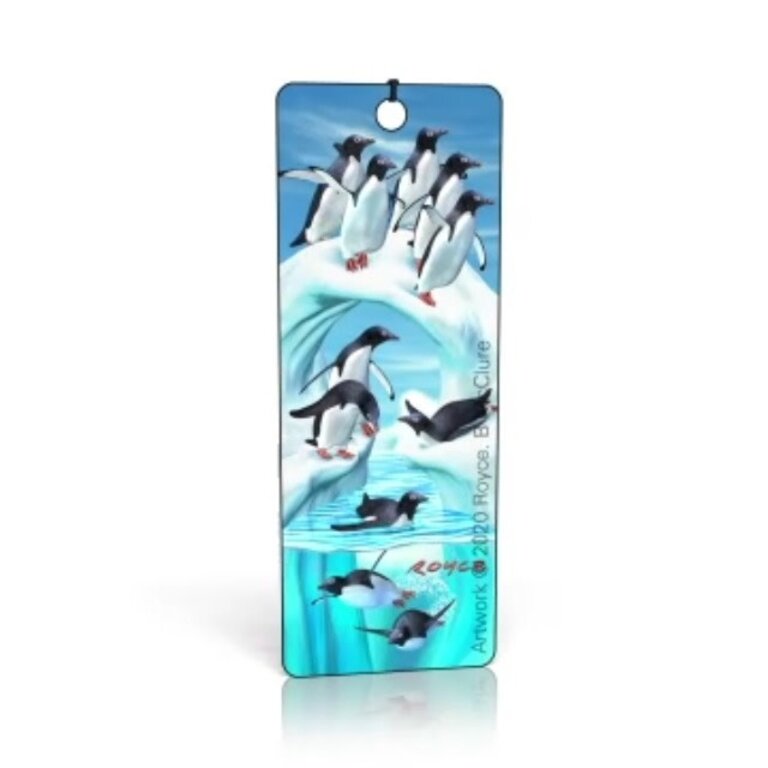 Iceberg Penguins 3D Bookmark