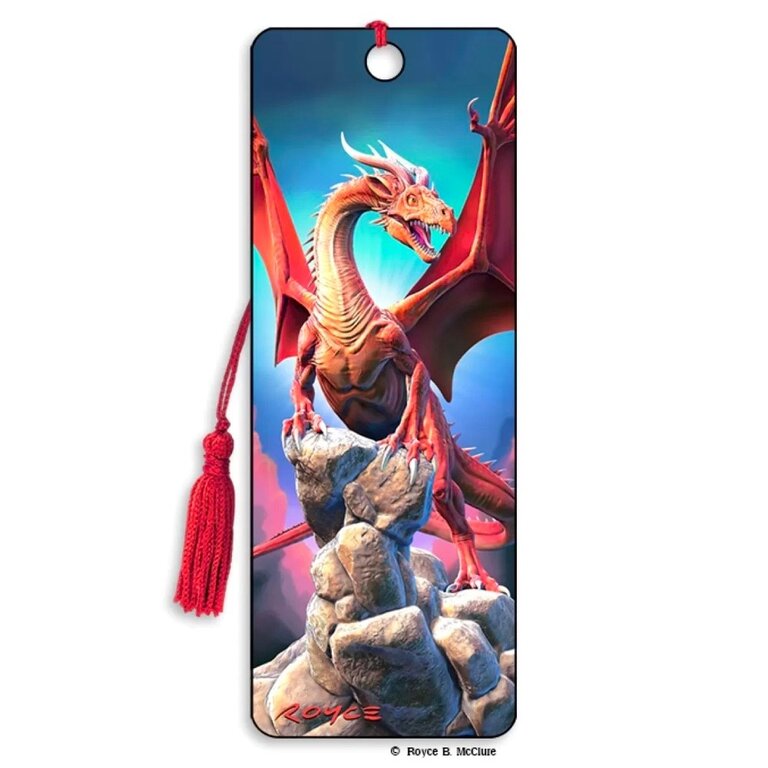 Red Dragon 3D Bookmark