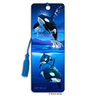 Orcas 3D Bookmark