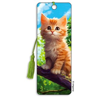 Summer Kitten 3D Bookmark