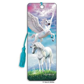 Pegasus & Unicorn 3D Bookmark