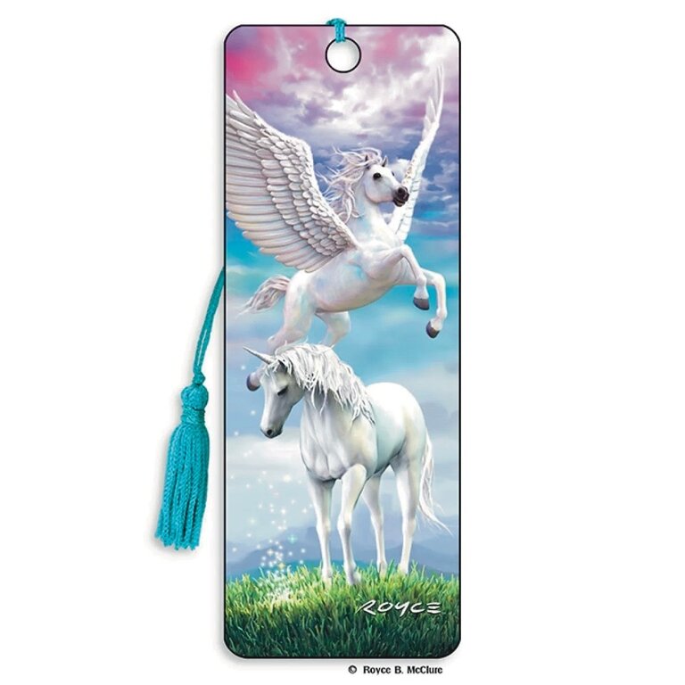 Pegasus & Unicorn 3D Bookmark