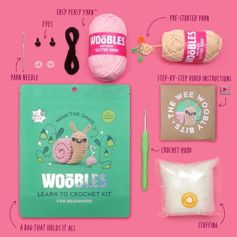 The Woobles Mimi the Snail Beginner Crochet Kit