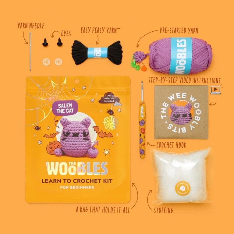 The Woobles Salem the Cat Beginner Crochet Kit