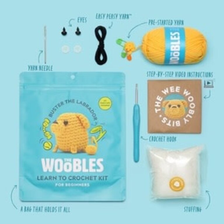 The Woobles Buster the Labrador Beginner Crochet Kit