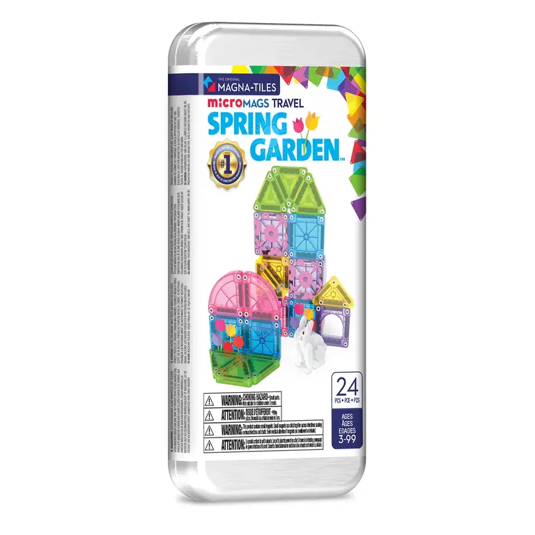 Magna-Tiles MicroMags Spring Garden 24pc Travel Set
