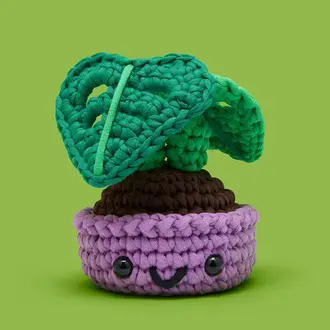 The Woobles Ophelia the Monstera Plant Crochet Kit