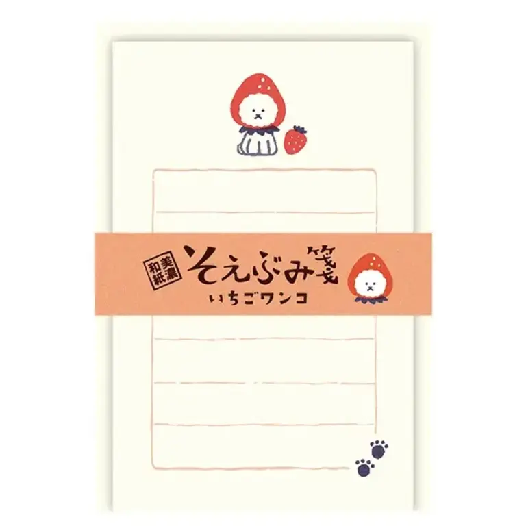 Furukawashiko Strawberry Doggy Tiny Letter Set