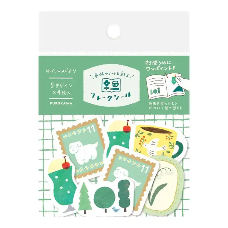 Furukawashiko Things That Are Green Flake Sticker Pack