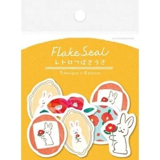 Furukawashiko Red Bunny Flake Sticker Pack