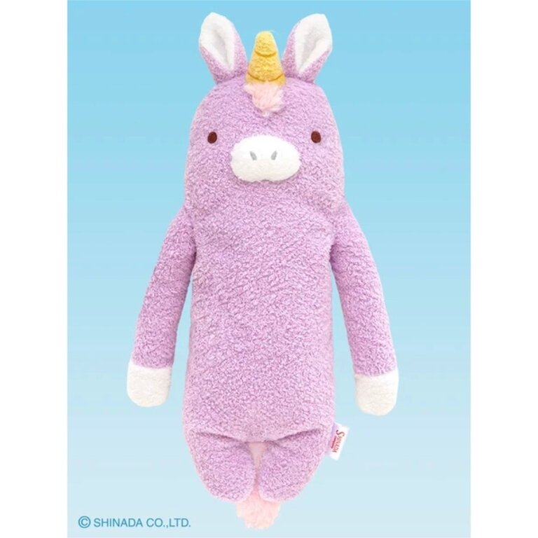 Shinada Co., LTD Fumofumo San Purple Unicorn Plush