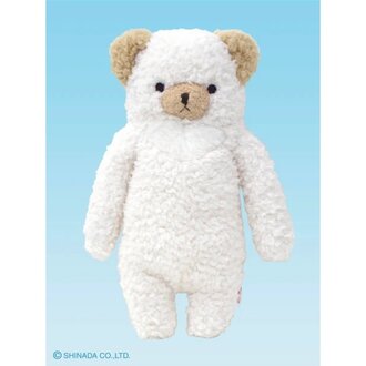 Shinada Co., LTD Fumofumo San Fluffy White Bear Plush