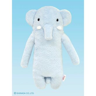 Shinada Co., LTD Fumofumo San Blue Elephant Plush