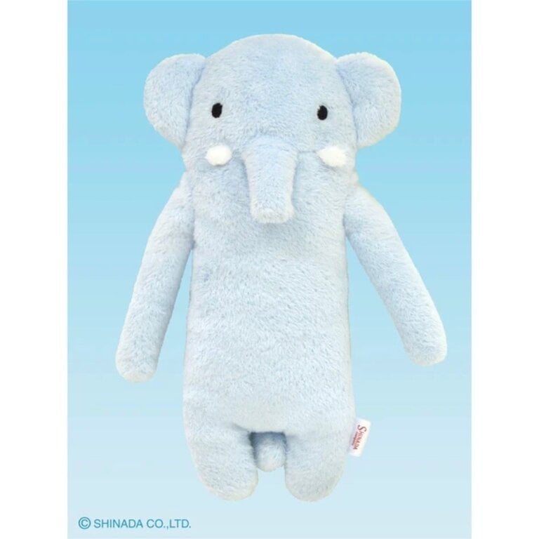 Shinada Co., LTD Fumofumo San Blue Elephant Plush